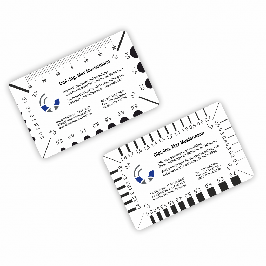 Ekg Lineal Sachverständigen-Zubehör® Rissmonitor Als [Profi Messgerät] 2er Parabel Lineal - Foto 11